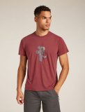 Mens Merino Core SS Tee Tech Head, Port