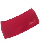 Tenká merino čelenka Bergans Merino Tech červená