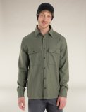 Mens Merino 200 Dawnder LS Flannel Shirt, Loden
