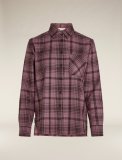Wmns 200 Dawnder LS Flannel Shirt Plaid, Bittersweet/Deco/P