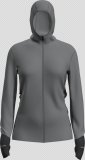 Wmns Descender LS Zip Hood, Jet Heather/Black