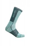 Mens Merino Run+ Ultralight Crew, Cloud Ray/Fathom Green