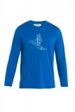 Mens Tech Lite II LS Tee Skiing Yeti, Lazurite