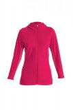 Wmns Descender LS Zip Hood, Electron Pink/Tempo