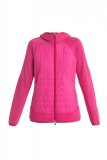 Wmns Merino Quantum Hybrid LS Zip Hoodie, Electron Pink/Tempo