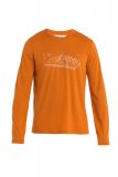 Mens Merino 150 Tech Lite II LS Tee Alps 3D, Earth