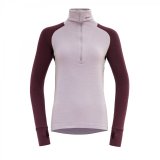 EXPEDITION SILK dámský dvouvrstvý rolák s půlzipem Port/Orchid