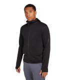 Mens 360 Realfleece Elemental LS Zip Hood, BLACK