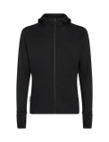 Mens Merino Blend 300 Realfleece Descender Ls Zip Hoddie, Black
