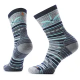 Womens Hike Targeted Cushion Dragon Stitch Pattern Mid Crew Socks