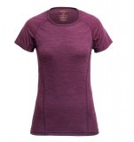 Devold RUNNING dámské triko krátký rukáv; fialová - plum