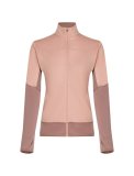 Wmns Merino Blend 300 RealFleece Descender LS Zip, Summit/Blush/CB