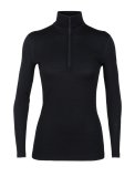 Wmns 200 Oasis LS Half zip, Black